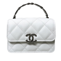 Chanel CC Caviar Mini Chain Top Handle Bag