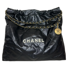 Chanel 22 Small Bag Silver Logo