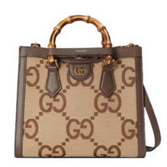 Gucci Diana Jumbo GG Carrybag Brown