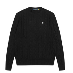 Ralph Lauren Knit Sweater White Badge Black