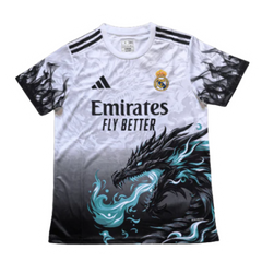 Real Madrid 25/26 White & Blue Dragon Jersey