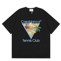 Casablanca Blue Print T-Shirt Black