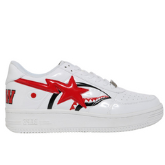 Bape Bapesta Low White Shark Face