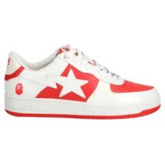 Bape Bapesta Low Red & White