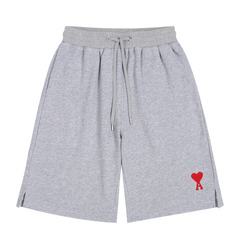 Ami Paris Red Hearts Shorts Grey