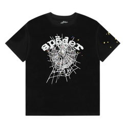 Sp5der White Net T-Shirt Black