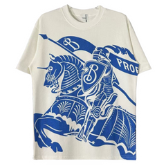 Burberry Blue Knight T-Shirt White