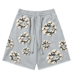 Denim Tears Beige Flowers Shorts Grey