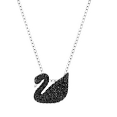 Svarowski Iconic Swan Chain Black