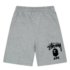 Stussy x Bape Shorts Grey