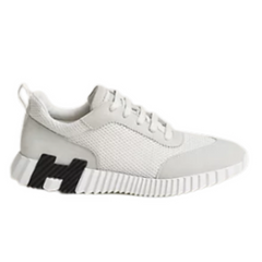 Hermes Bouncing Sneaker White & Black Logo