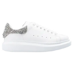Alexander McQueen Oversized Sneaker 'White Silver Crystal'