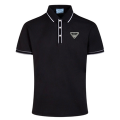 Prada Slim Fit Polo Shirt Black