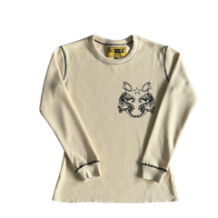 Corteiz Waffle Tiger Stars Long Sleeve-Beige
