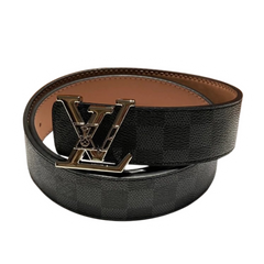 Louis Vuitton Big Silver Icon x Basic Monogram Belt Black & Grey