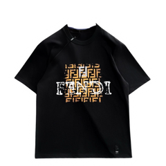 Fendi Yellow Icon T-Shirt Black