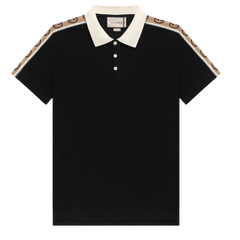 Gucci Polo Shirt Black & Beige