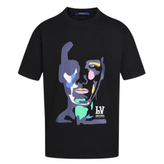Louis Vuitton Painted Man Print T-Shirt Black