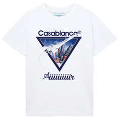 Casablanca Aiiiiiiirr T-Shirt White & Blue