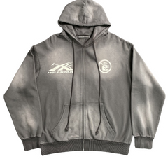 Hellstar Studios Zip-Up Hoodie Washed Grey