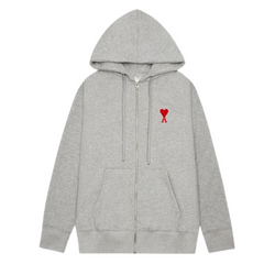 Ami Paris Red Icon Sweater Grey