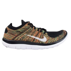 Nike Free RN Flyknit Sneaker Black Green Orange