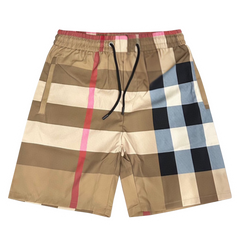 Burberry Black & Beige Monogram Shorts