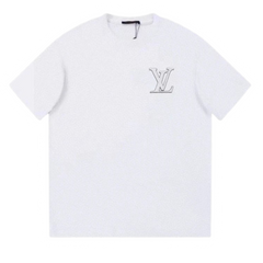 Louis Vuitton Big LV Chest-Print T-Shirt White