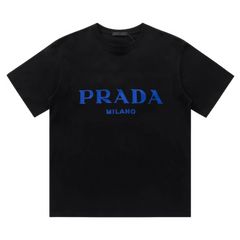 Prada Milano Blue Print T-Shirt Black
