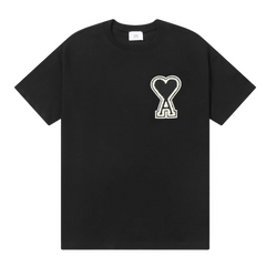 Ami Paris Stitched Icon T-Shirt Black & White