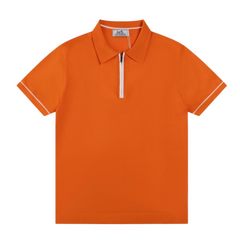 Hermes Halfzip Polo-Shirt Orange