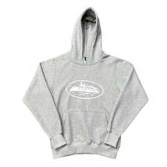 Corteiz Basic Chest Print Hoodie Grey