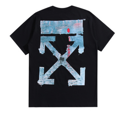 Off-White Ripped Print T-Shirt Black