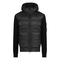 C.P. Company Wool Mixed Hooded Cardigan Black (CP)
