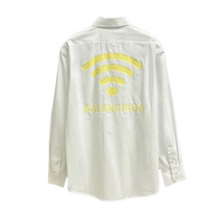 Balenciaga Yellow Wifi Backprint Shirt Yellow