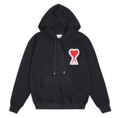 Ami Pari Stitched Icon Hoodie Black
