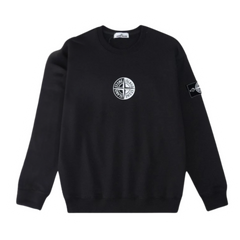 Stone Island Black & White Icon Sweater Black