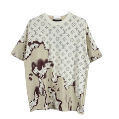 Louis Vuitton Burned Monogramm Print T-Shirt Beige/Creme