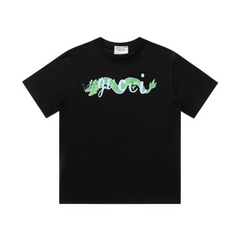 Gucci Dragon Print T-Shirt Black