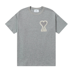 Ami Paris Stitched Icon T-Shirt Grey