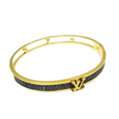 LV Gold & Black Womens Bracelet