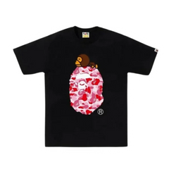 Bape Sitting on Pink Ape T-Shirt Black