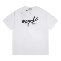 Moncler On Shoes Print T-Shirt White