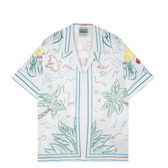 Casablanca Palm Tree Summer Shirt White