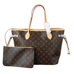 Louis Vuitton Neverfull Bag Brown & Beige