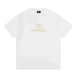 Chanel Creme Print T-Shirt White