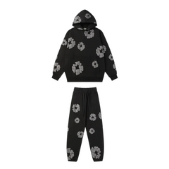Denim Tears Mono Cotton Wreath Tracksuit Black & Grey