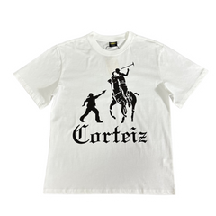 Corteiz Old School Fight Print T-Shirt White