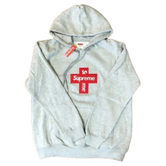 Supreme Crossed Icon Hoodie Grey