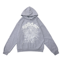 Sp5der Hoodie Grey & White